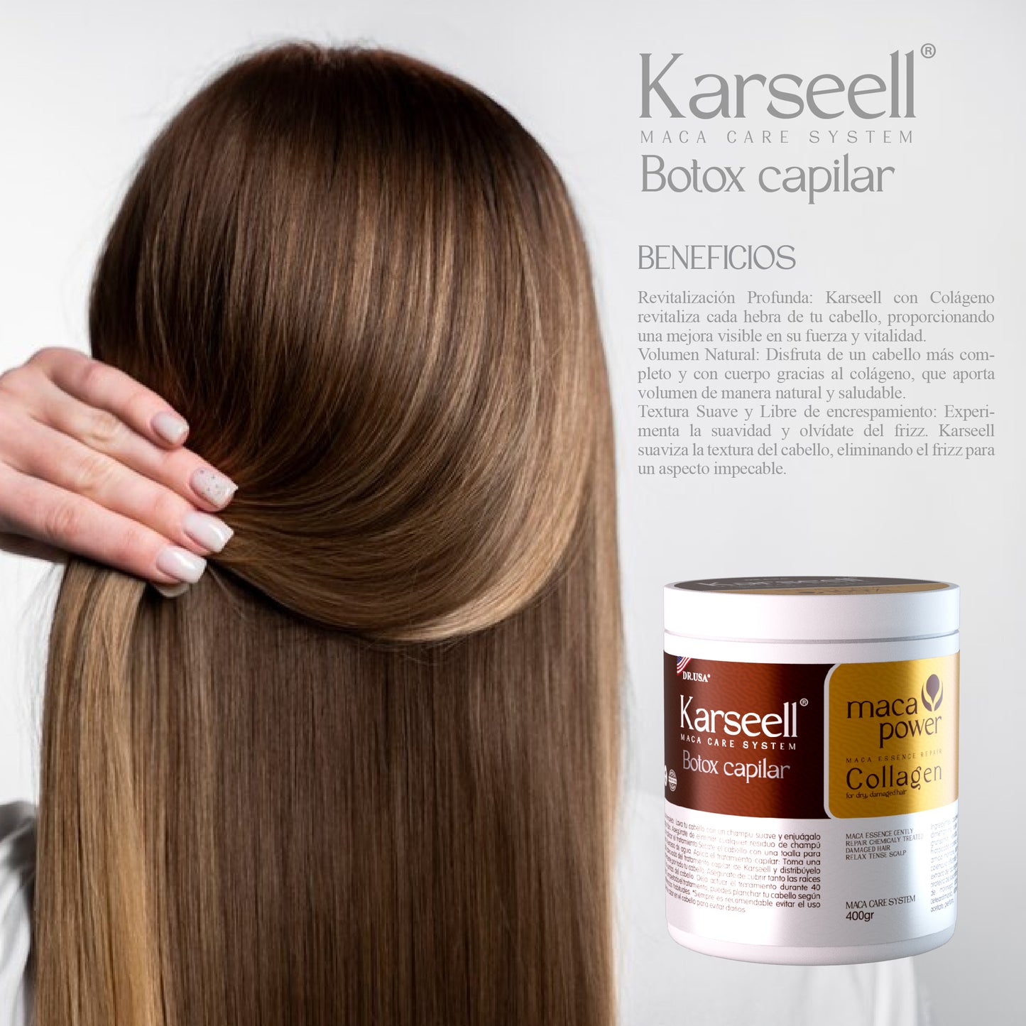 Karseell Botox Capilar - Hidratación y brillo al instante para ti - 500 ml