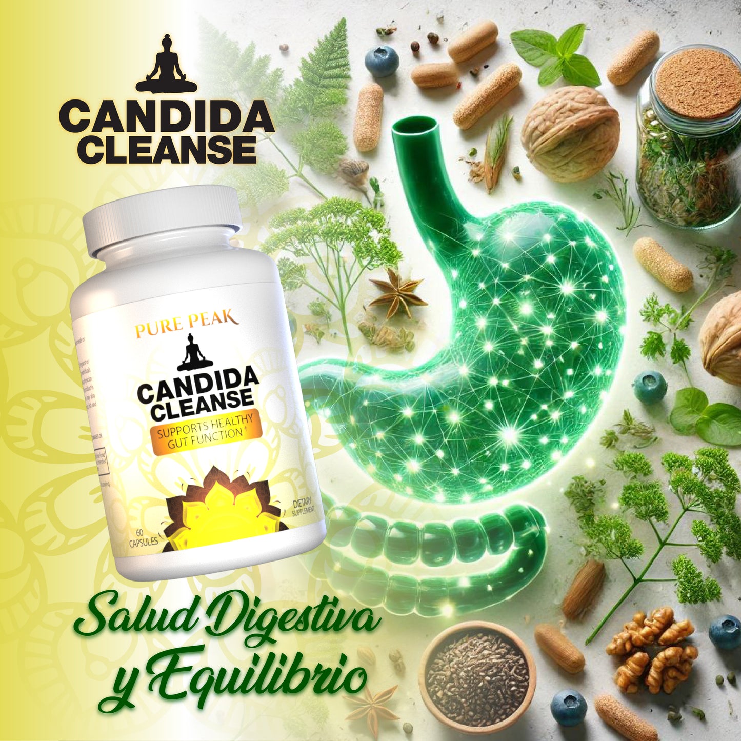 Candida cleanse; salud y bienestar para el trasto digestivo y sistema inmunológico